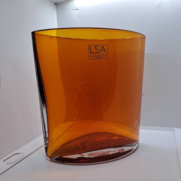 LSA Accents Lsa Polish Blown Glass Vase Golden Brown 6 High Poshmark